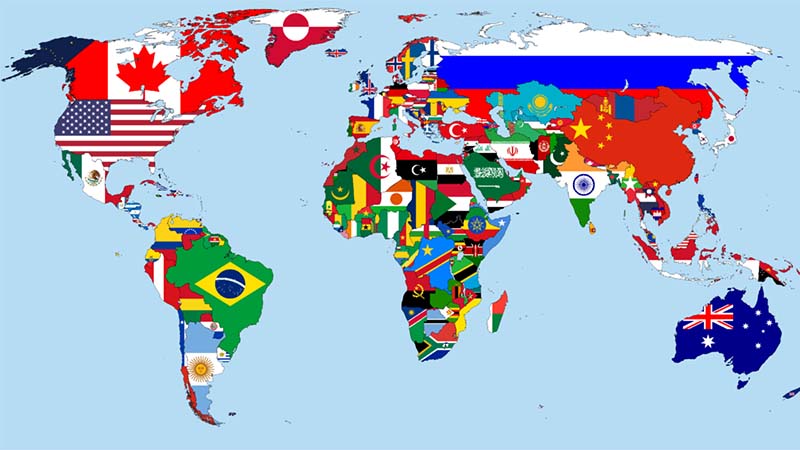 Country Flags Around the Globe